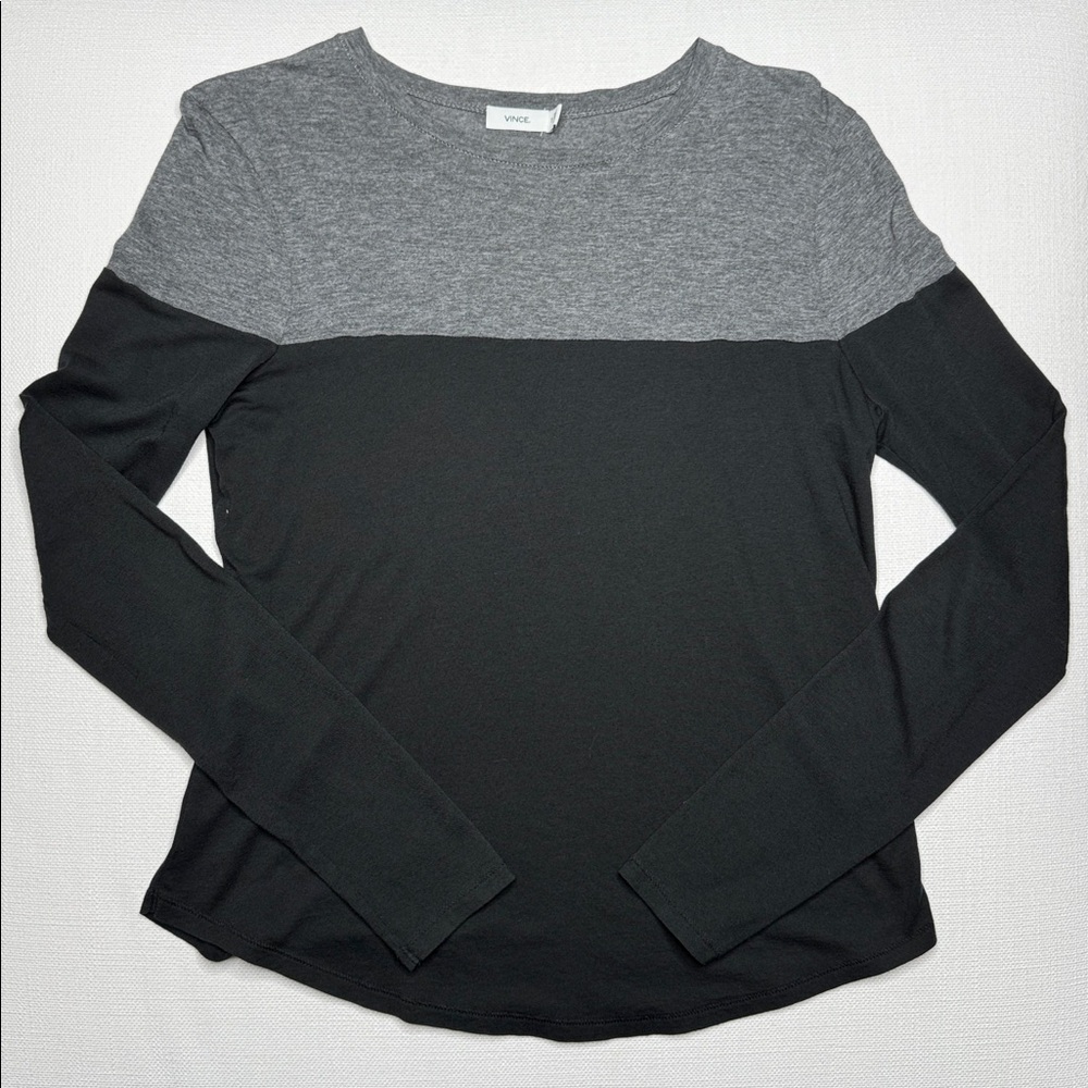Vince Women's Two-Tone Long Sleeve Top